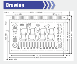 7-Segment-LED-Anzeige Passen Sie das TN-positive LCD-Anzeige segment mit der Laufwerks platine an - Product Image 4