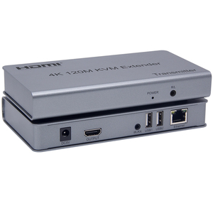 4K KVM HDMI扩展器通过Cat5e/6电缆120M USB HDMI扩展器，用于电脑鼠标键盘视频显示新条件RJ45输出 - Product Image 1