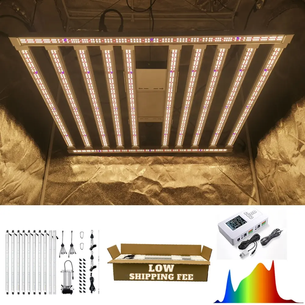 ซัมซุง1000เติบโตแสง0-10V ลดแสงสำหรับพืชในร่มแสงสม่ำเสมอสูง Lm301h วัตต์ Led เติบโตไฟ Uv Ir ควบคุมอิสระ