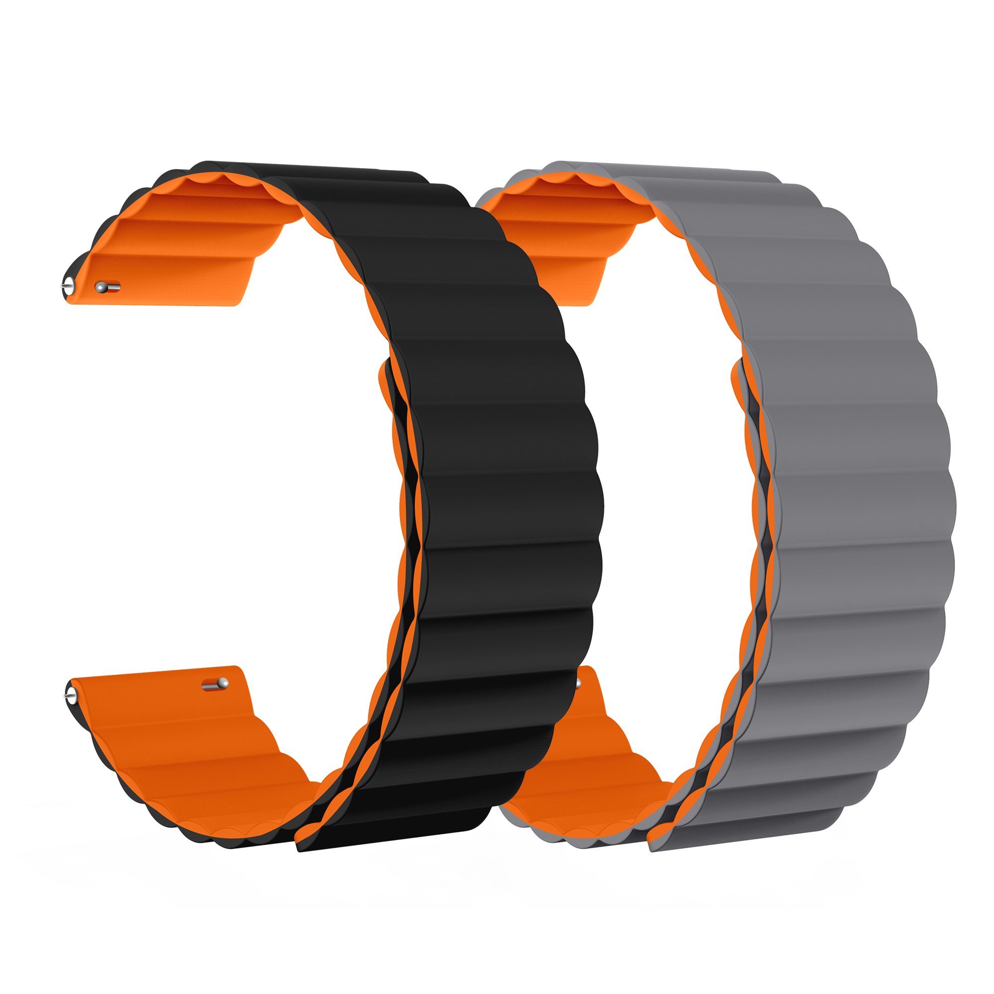 Negro/naranja + gris/naranja