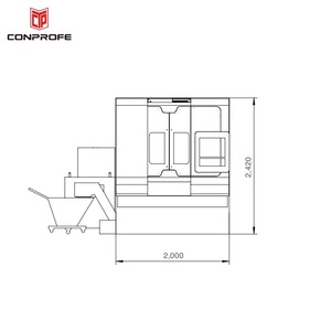 Çok fonksiyonlu 5 eksenli HSK A63 freze 5 eksen VMC400 CNC yağı soğutucu makine dikey işleme merkezi cam için tek - Product Image 5