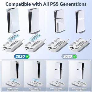 Mới dọc siêu mỏng làm mát cơ sở quạt sạc đứng với RGB ánh sáng cho ps5/ps5 mỏng Trò chơi giao diện điều khiển - Product Image 4