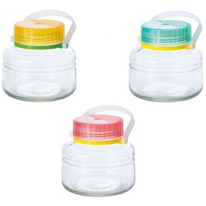 ขวดแก้ว807 CC ภาชนะชนิดกว้าง2L สำหรับการทำน้ำส้มสายชูและสำหรับการจัดเก็บอาหารที่มีด้ามจับพลาสติก - Product Image 1