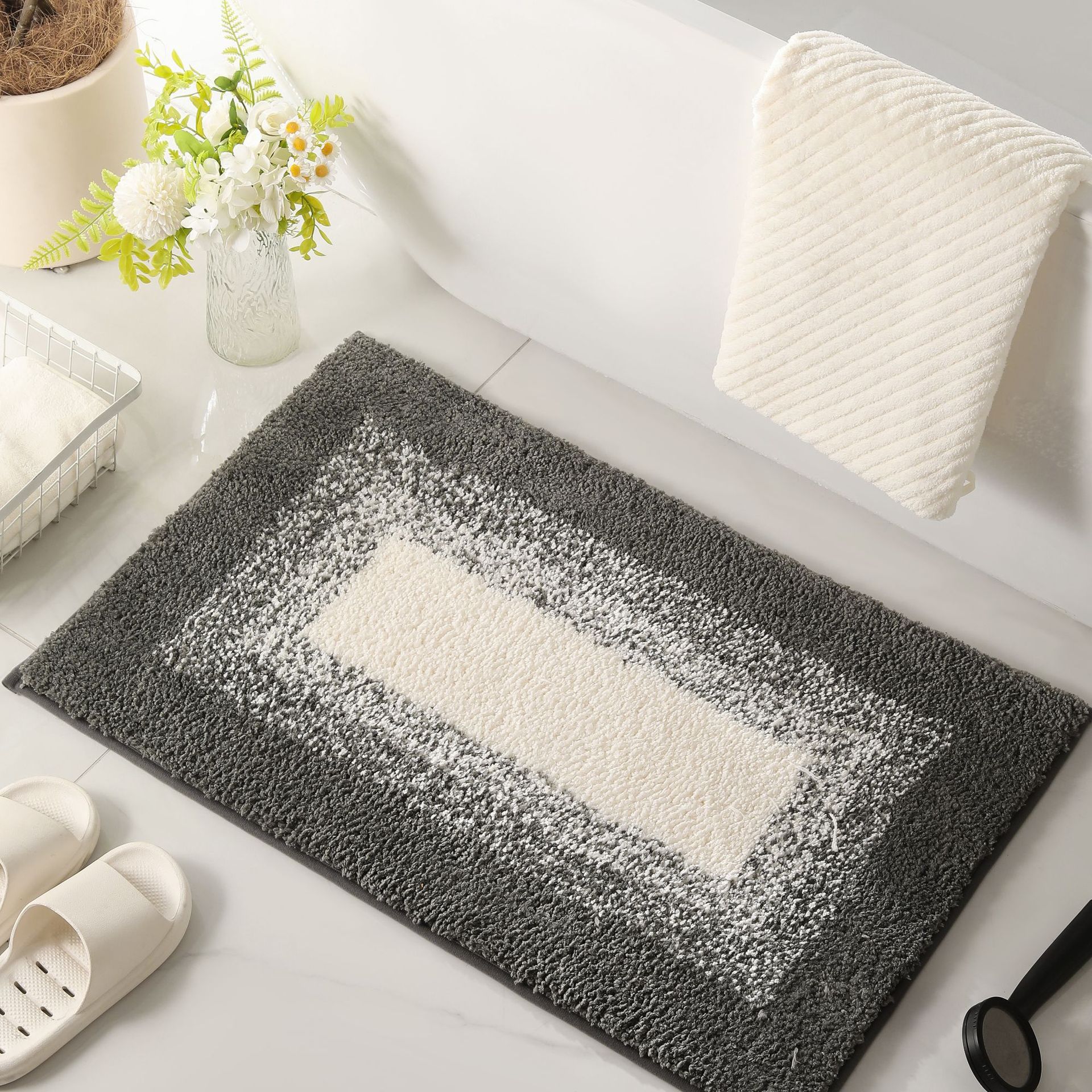 Gris géométrique dégradé et blanc