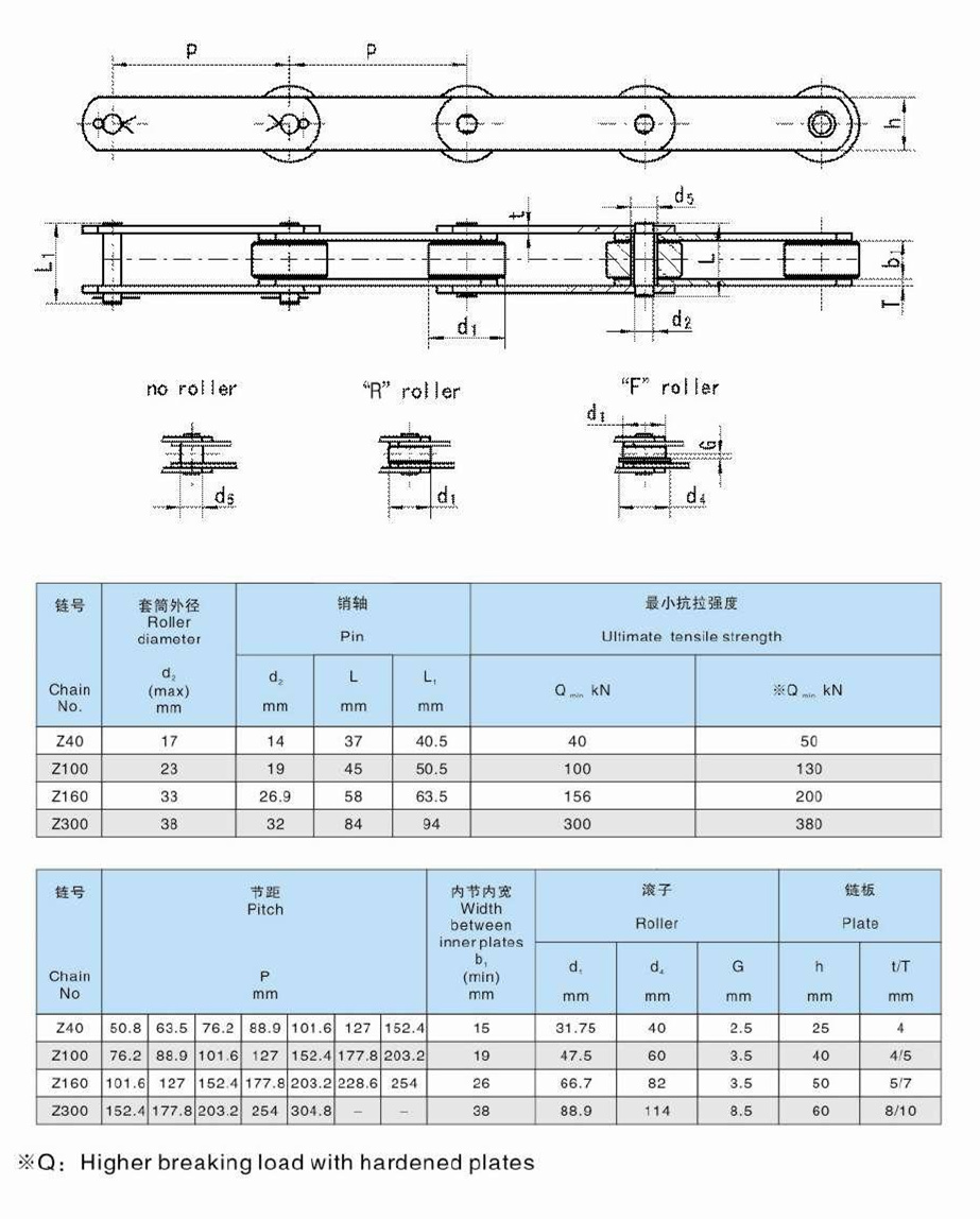 Z Series Conveyor Steel Chains