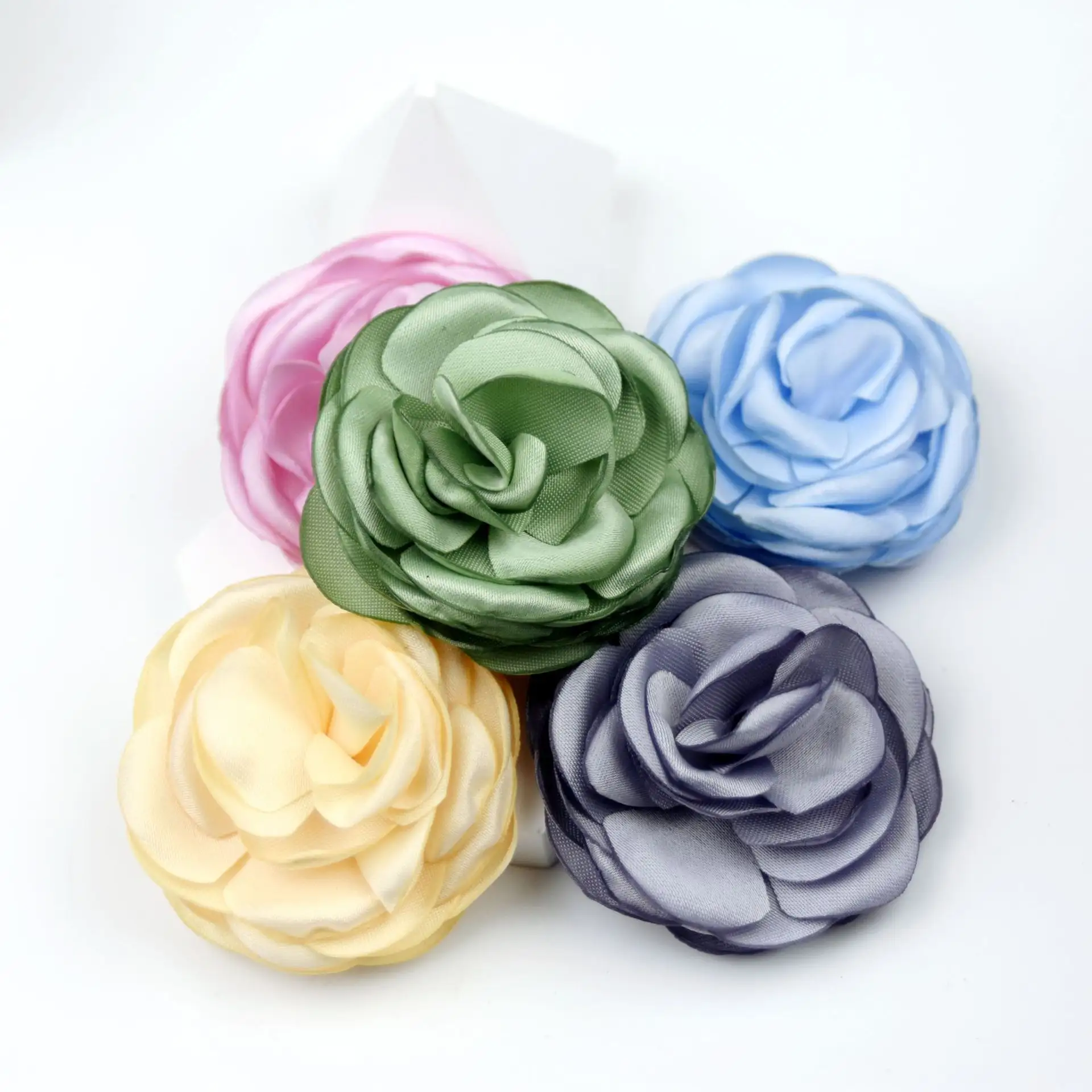 Multicolor Men Suits Pins Fabric artificial flower brooch Corsages Clothing Flower Lapel Pins For Clothing Accessories