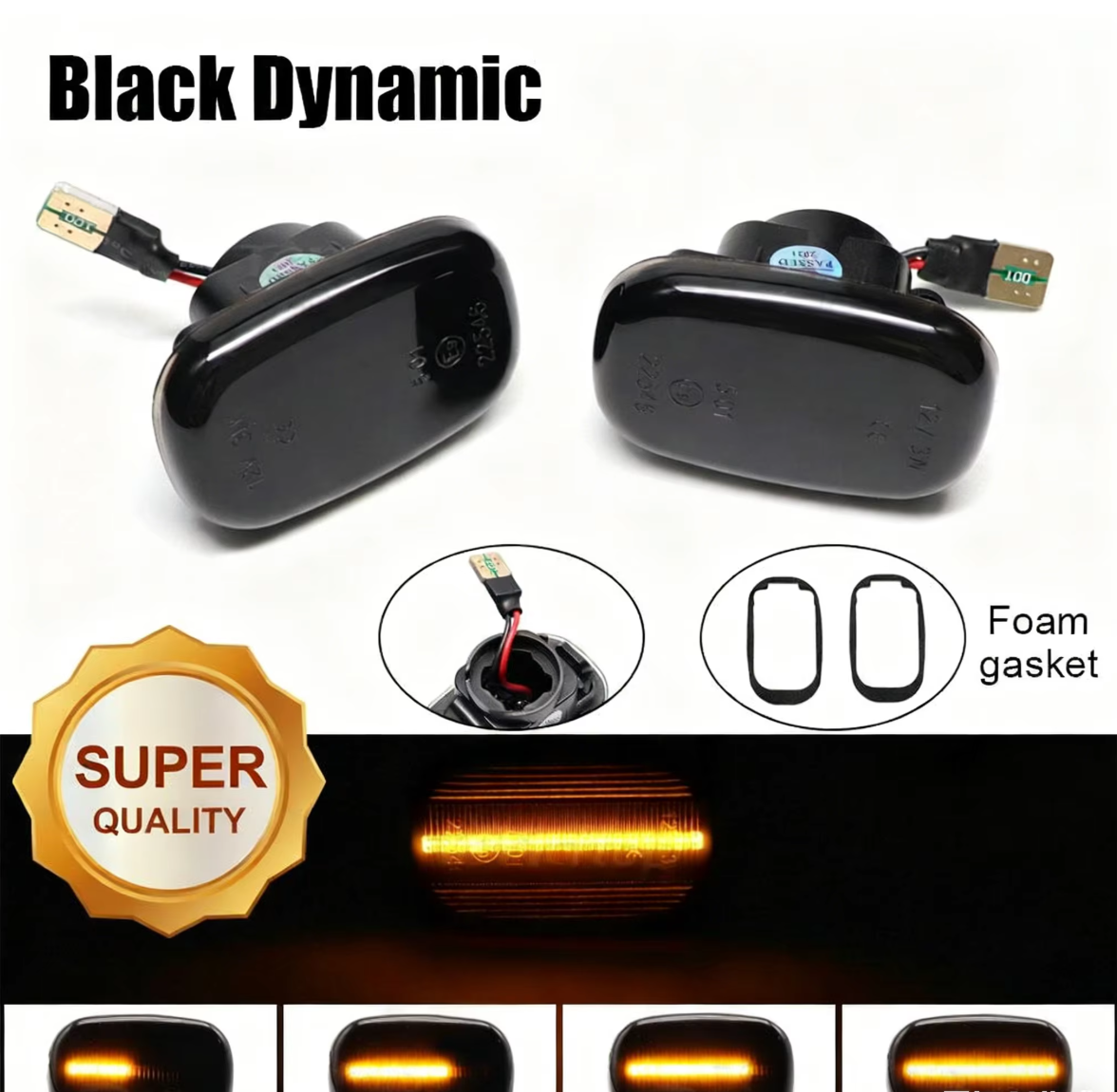 2x Noir dynamique-Super qualité