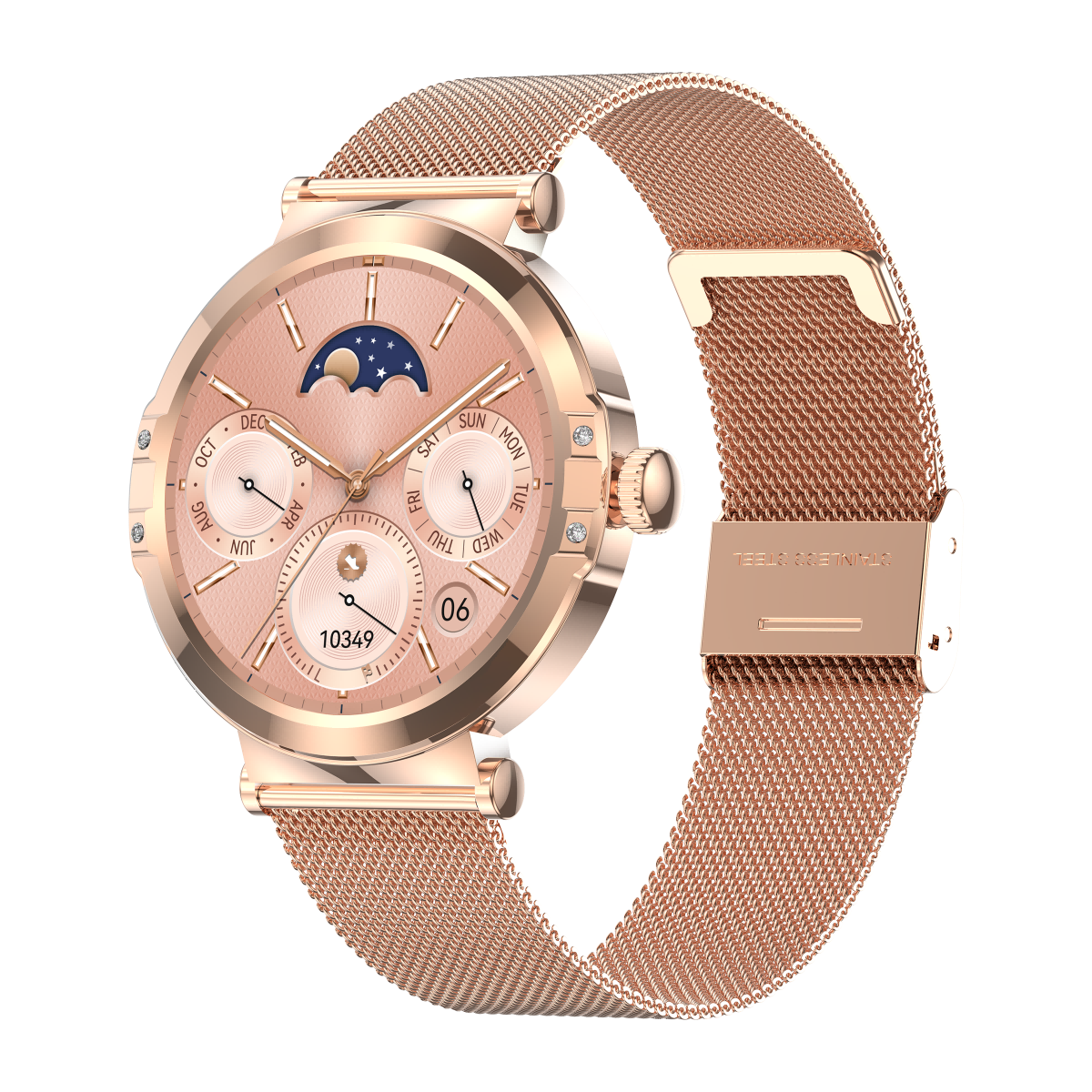 Bracelet en acier doré rose