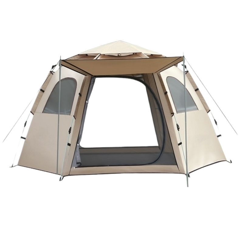 Tenda oro sabbia con due porte & due finestre