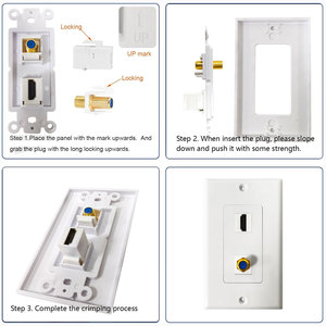 Indoor Wall <strong>Mounted</strong> <strong>UK</strong> Type Faceplate Keystone Sc Lc Wall Switch RJ45 Outlet Cover Wall Outlet Plate Socket - Product Image 6