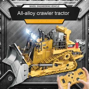 2.4G elektrikli uzaktan kumanda alaşım iş makinesi ekskavatör buldozer sürüklenen özelliği RC araba modeli oyuncak Boys için - Product Image 4