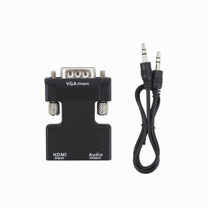 HDMI <strong>to</strong> <strong>VGA</strong> Adapter HDMI <strong>to</strong> <strong>VGA</strong> Audio <strong>Output</strong> Cable Computer Set-top Box Converter Connector Adapter(3.5mm Stereo Cable Included)