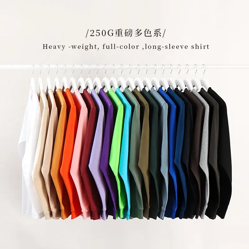 Rts 2024 người đàn ông của polo Áo sơ mi bán buôn dài tay áo 250 GSM quá khổ cổ điển trống t Áo sơ mi chỉ đơn giản là phù hợp