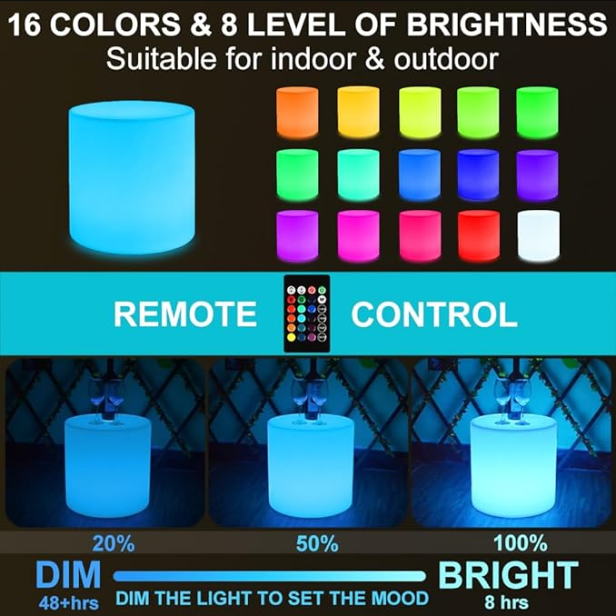 16rgb recargable