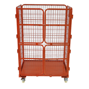 Contenedor de rollo innovador de excelente calidad, contenedor de jaula de rollo de almacenamiento de transporte, contenedor de carritos de rollo de anidación de acero