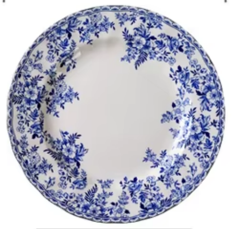 Assiette bleue de 10,5 pouces
