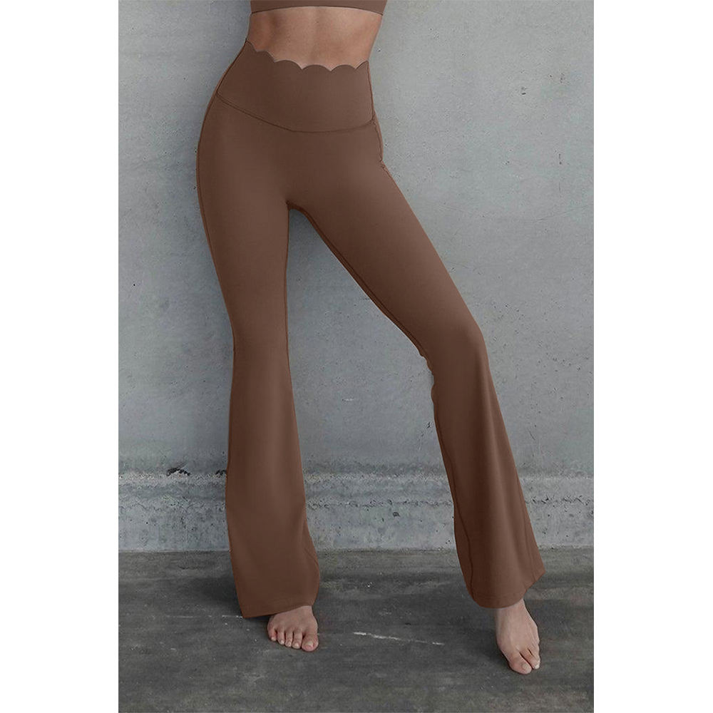 เลกกิ้งขาบานสีช็อกโกแลตร้อน