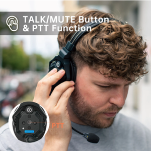 Auriculares de intercomunicación inalámbricos Hollyland Solidcom C1 Pro ENC 1100ft con cancelación de ruido para comunicación de equipo de audio de 9 personas - Product Image 3
