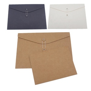 Benutzer definierte C4 C5 Kraft String Umschlag mit Knopf und String Verschluss Datei Ordner Projekt Taschen Datei Umschlag String Closer - Product Image 1