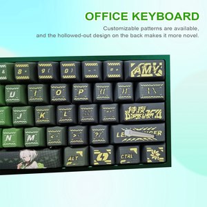 Cá nhân Gradient màu xanh lá cây Anime Keycaps Trục từ hiệu ứng hội trường dây cơ khí RGB Backlit bàn phím với trình điều khiển web - Product Image 4