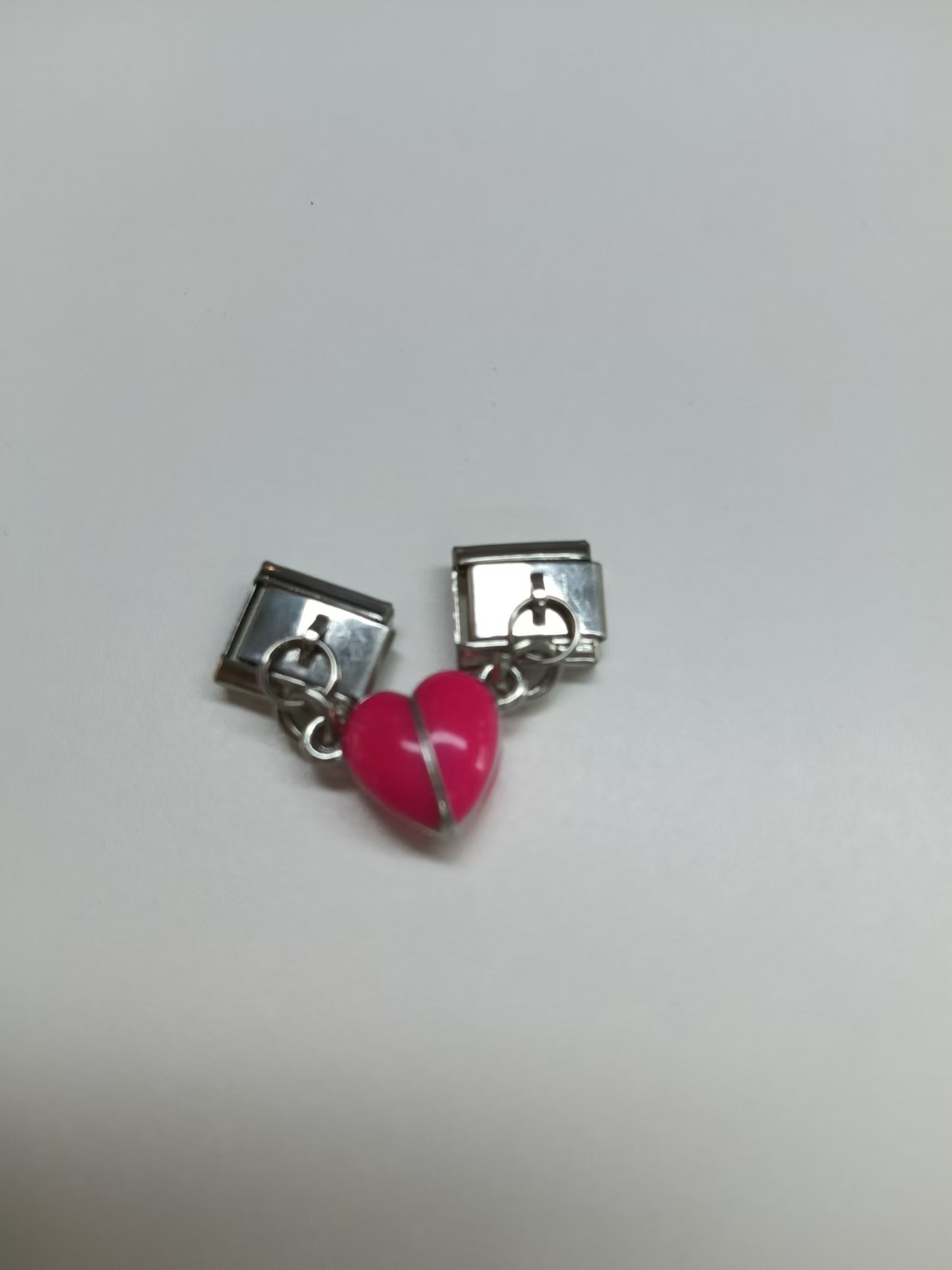 (luminous) rose color magnetic module pendant 1 pair