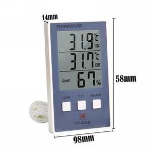 Termómetro Digital de CX-201A, higrómetro, medidor de temperatura y humedad para interior y exterior, Sensor de pantalla LCD C/F - Product Image 3