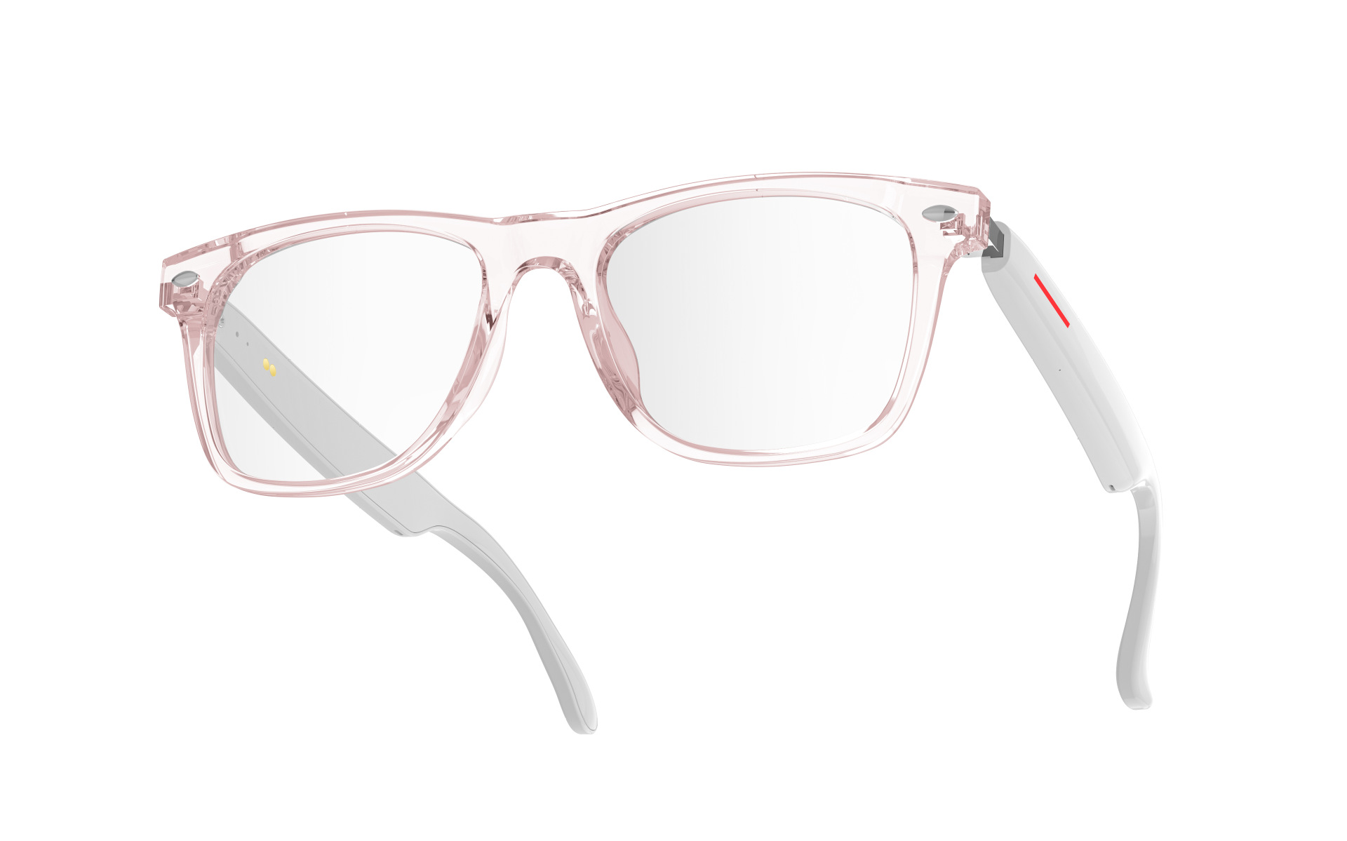 Pink frame + transparent lenses