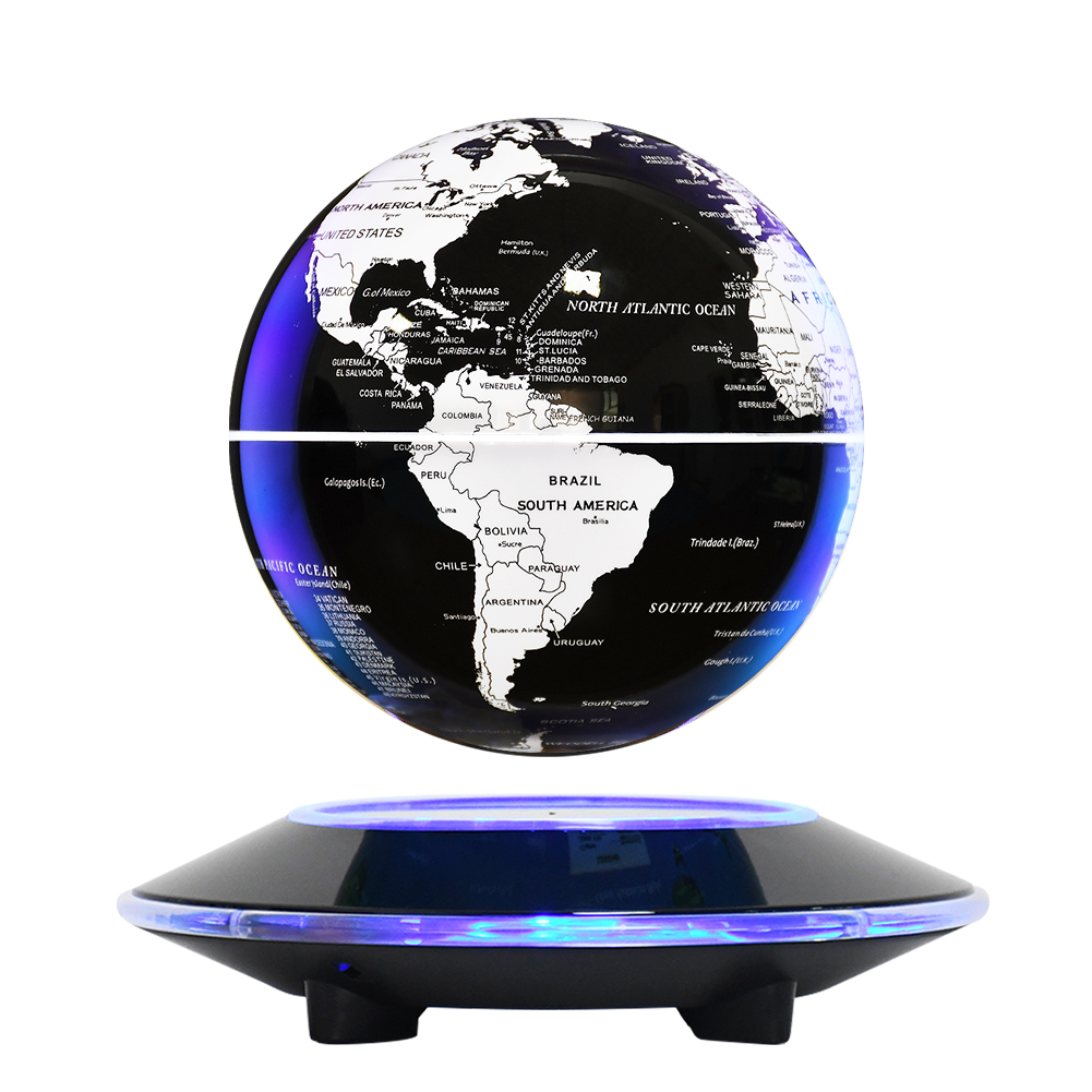 Base noire - Éclairage blanc globe noir et blanc
