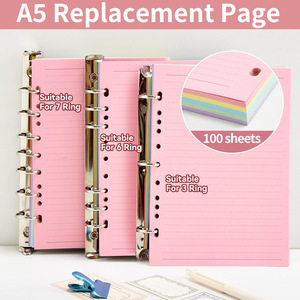 Tùy chỉnh A5 lõi ngang dòng trống bên trong trang trifora sáu lỗ bảy lỗ Nhà cung cấp - Product Image 5