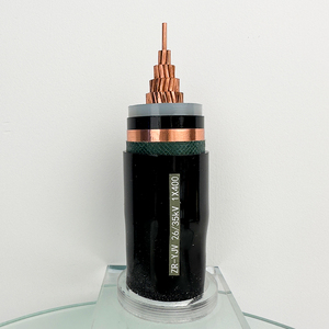 Guda antiflaming doğrudan satış elektrik tel kablo tek çekirdekli bakır bant kalkan yüksek gerilim 26/35 kV 1 * 400mm ² güç kablosu - Product Image 2