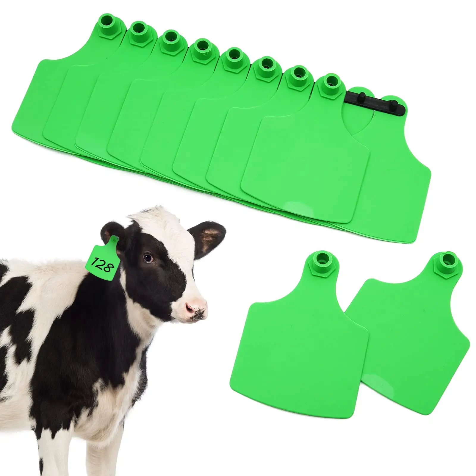 Marchio auricolare in plastica animale in materiale tpu colorato per applicatore di tracciamento dei maiali marchio auricolare per animali da fattoria