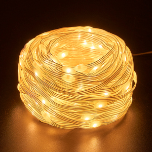 10m 100m micro mini tenda calda decorazione bianca impermeabile a batteria solare controllo Timer LED filo filo di rame fata luce - Product Image 5
