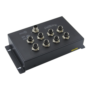IP40 EN50155 M12 Gigabit Ethernet anahtarı anahtarı geniş aralıklı giriş: 12V-57VDC 8G * M12 Unmanged endüstriyel ağ anahtarı. - Product Image 3