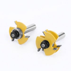 Wood Working Tools Tongue and Groove Router Bit Set <strong>1</strong>/2&quot; X <strong>1</strong>/<strong>4</strong>&quot; Shank Woodworking <strong>Cutter</strong> Tenon <strong>Cutter</strong> for Woodworking Tools - Product Image 3