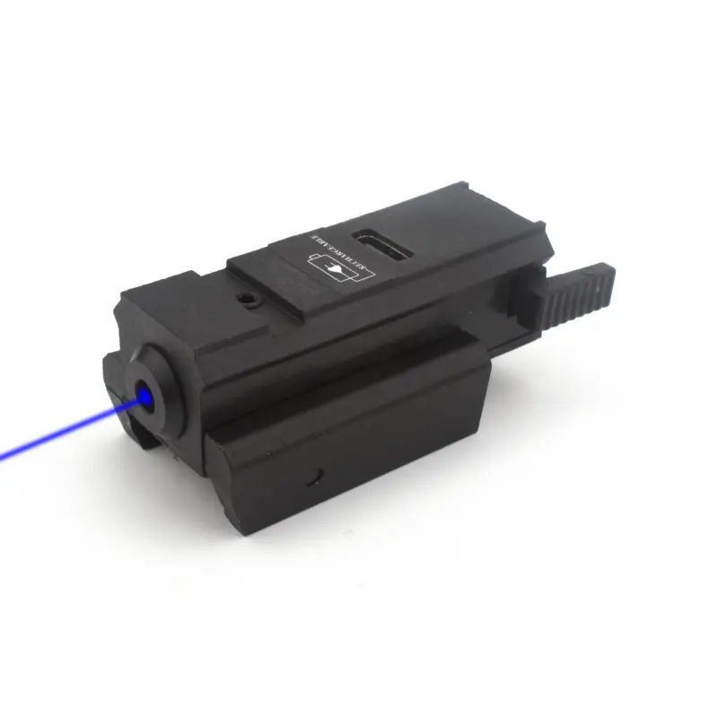 Mira laser azul recarregável, com cabo usb, visão laser