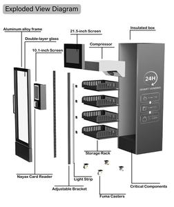 Okulda satış ticari meşrubat dolum makinesi buzdolabı ekran kullanımı için otomat dik buzdolabı soğutucu tek cam kapı - Product Image 5