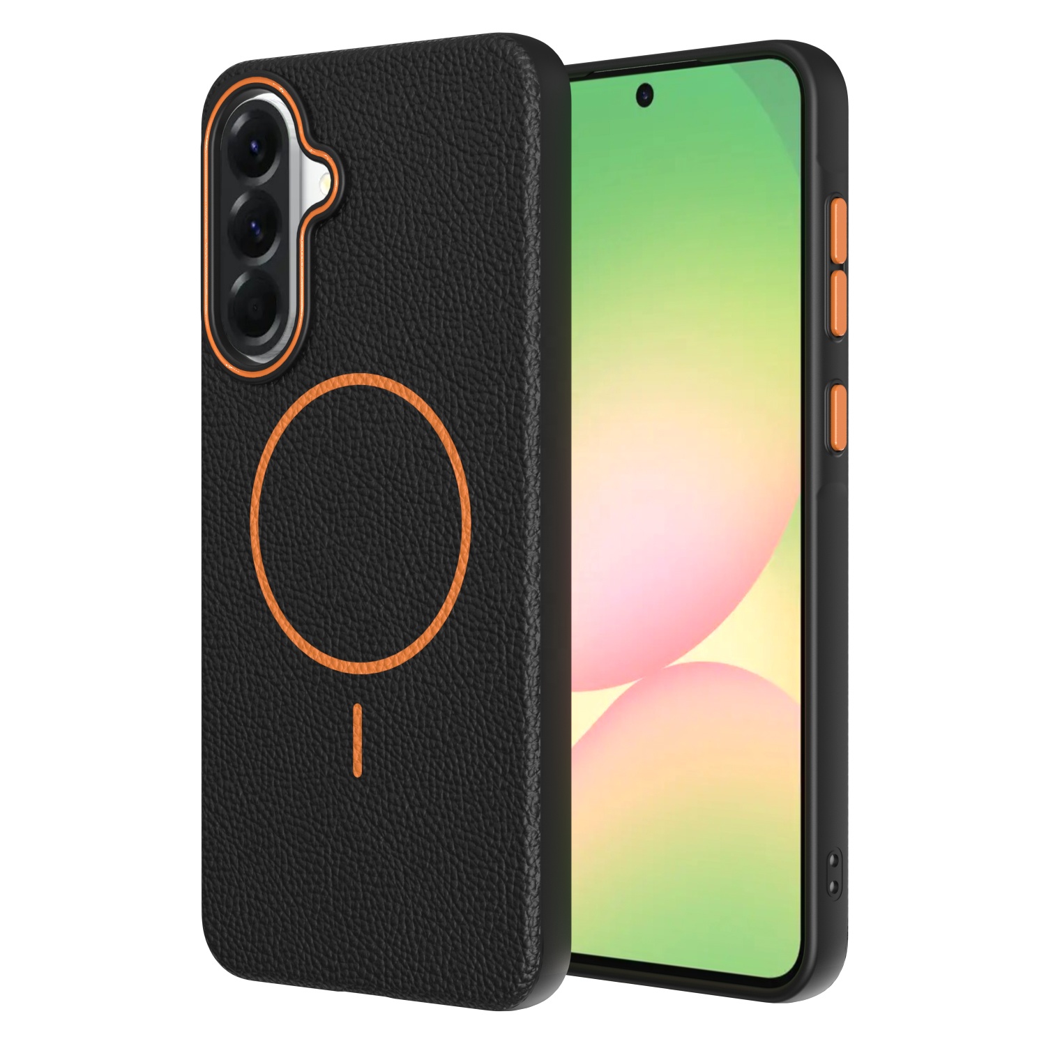 Negro y naranja