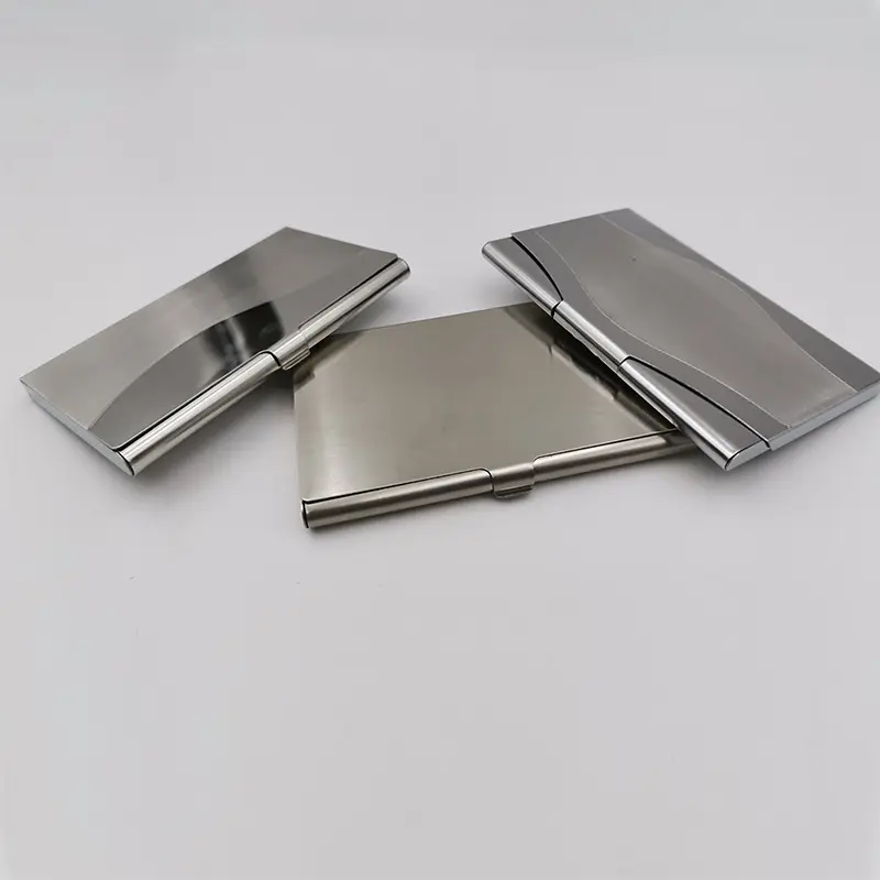 Pemegang kartu kredit Bank aluminium logam tempat kartu bisnis dompet tempat kartu dengan Logo kustom