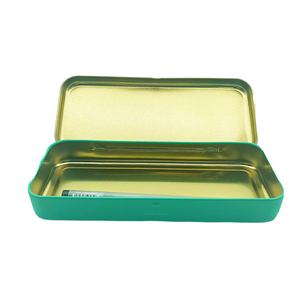 OEM定制马口铁铅笔盒矩形金属锡罐，带有工艺和贴纸的印刷标志 - Product Image 4