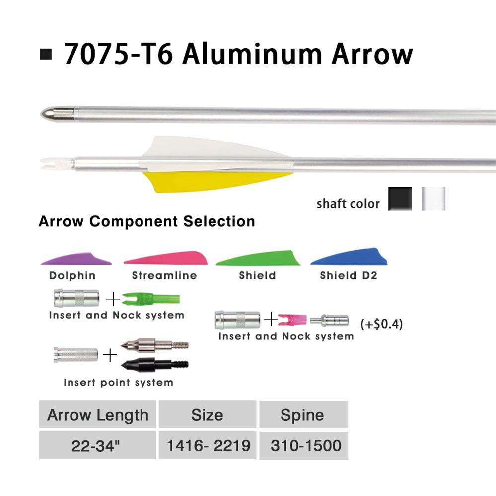 Flecha de aluminio 7075-T6