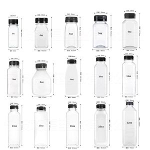 Bán buôn 16oz 500ml vuông Nhựa đồ uống chai với Làm xáo trộn Nắp hiển nhiên cho các loại nước trái cây và đồ uống - Product Image 3