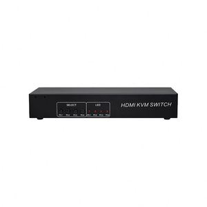 4K@60Hz 4 Port <strong>KVM</strong> Switcher 4 <strong>Input</strong> <strong>1</strong> <strong>Output</strong> 4x1 <strong>2</strong>.0 <strong>Switch</strong> With USB2.0 HUB