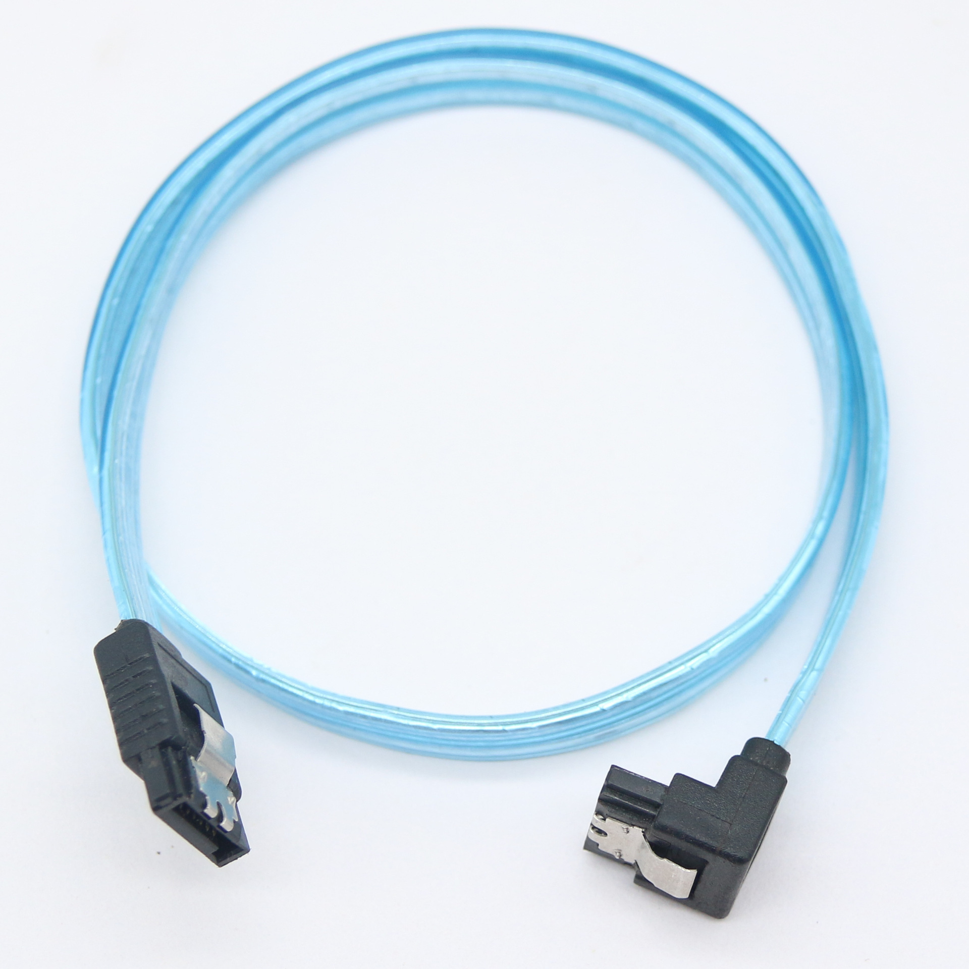 Transparent blue, straight and curved, black