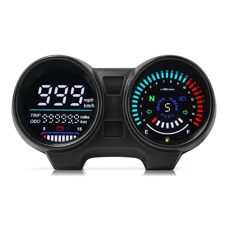 Motosiklet parçaları aksesuarları motosiklet elektrik sistemi Speedometer LED kilometre dijital metre motosiklet