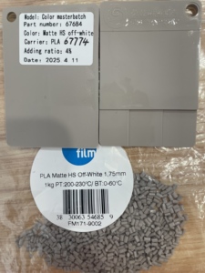 RongFeng Plastic Materials Factory Made PLA Matte Color Masterbatch Customized by <strong>Samples</strong> Multiple Colors Pantone RAL <strong>Codes</strong> - Product Image 4
