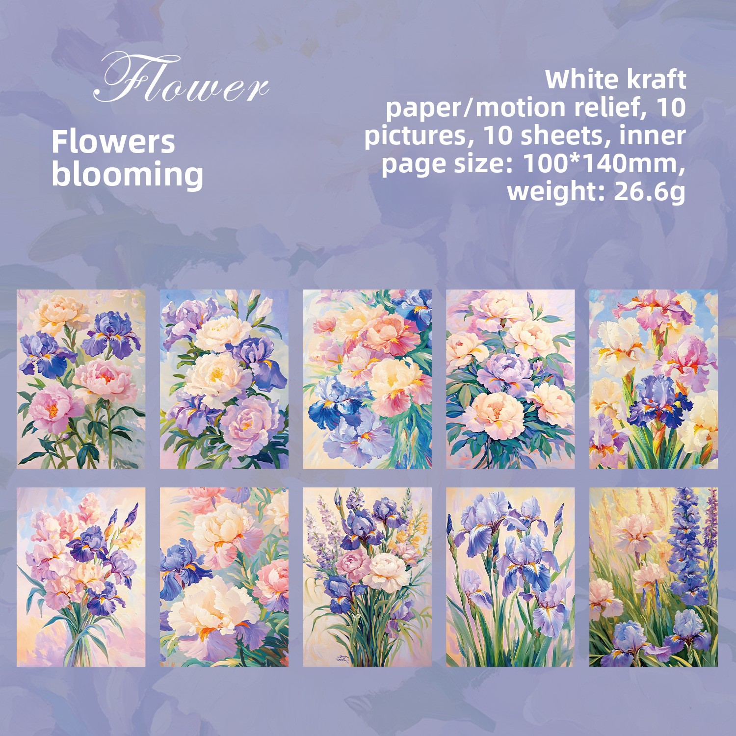 B Splendid flowers like a tapestry-white