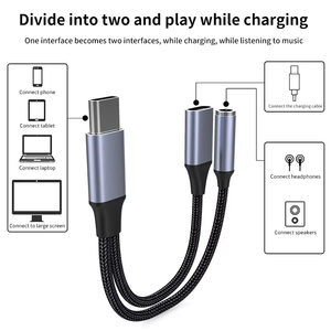 USB C AUX 3.5mm ses kablosu tip C 3.5mm Aux kablosu 2 in 1 adaptörü - Product Image 4