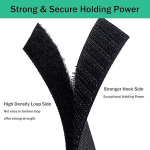 100% Nylon 38mm <span class=keywords><strong>Elastic</strong></span> Strong & Durable Hook <span class=keywords><strong>Loop</strong></span> Tape für Schuhe Taschen Kleidungs stücke Zubehör Aufnähen - Product Image 3