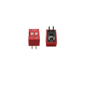 สวิตช์ DIP ชนิดสไลด์สีแดง 1 2 3 4 5 6 8 10 พินตําแหน่งสนาม 2.54 มม. สวิตช์สลับ - Product Image 1