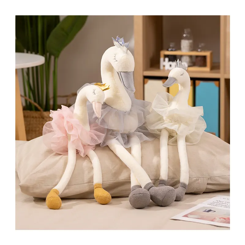 Personalizado atacado bonito bailarina cisne brinquedos de pelúcia para crianças dança ballet cisne boneca de pelúcia pássaro animal pelúcia